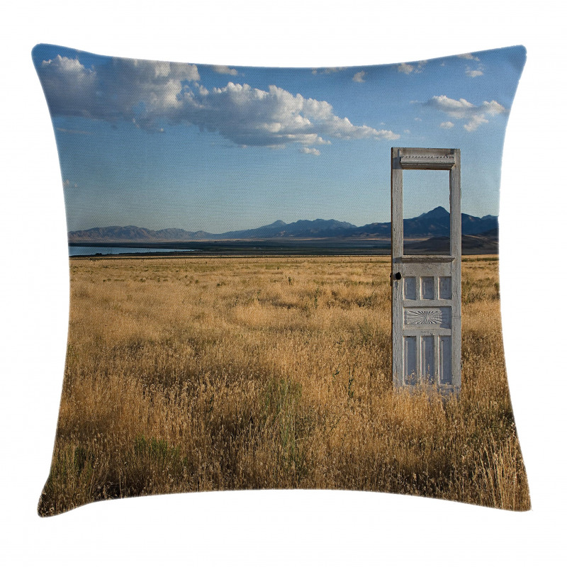Field with Mountains Pillow Cover