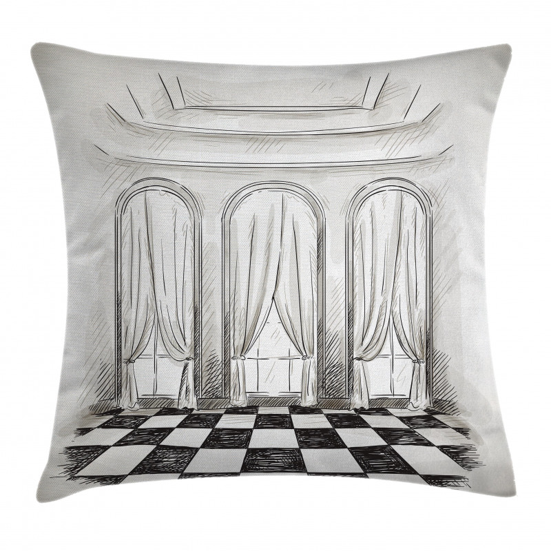 Castle Baroque Curtains Pillow Cover
