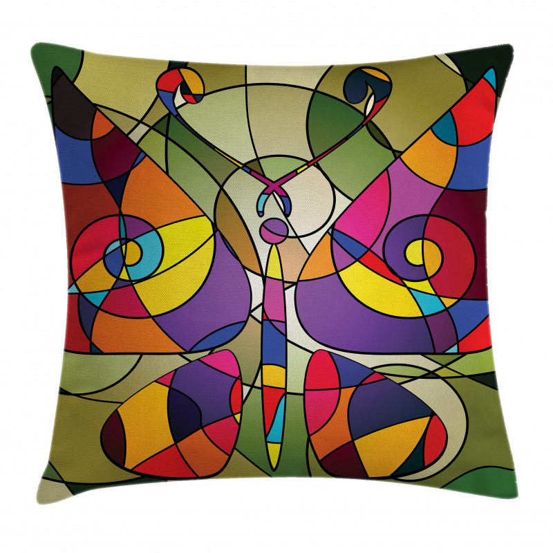 Abstract Butterfly Art Pillow Cover