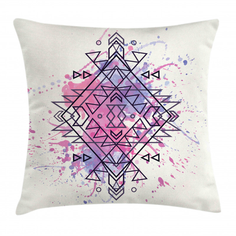 Motif Grunge Splashes Pillow Cover