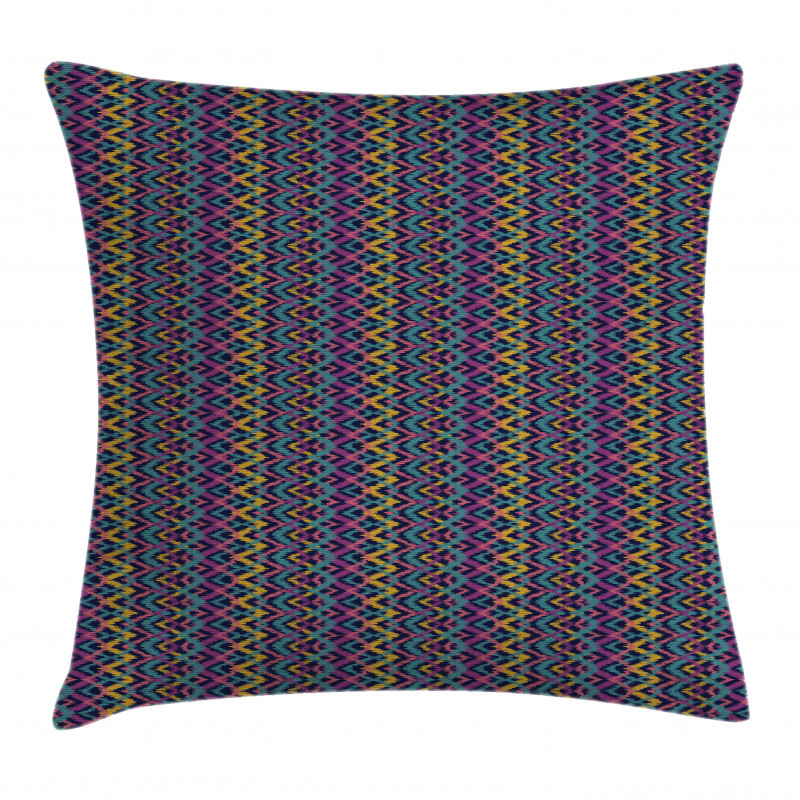 Folkloric Abstract Zigzags Pillow Cover