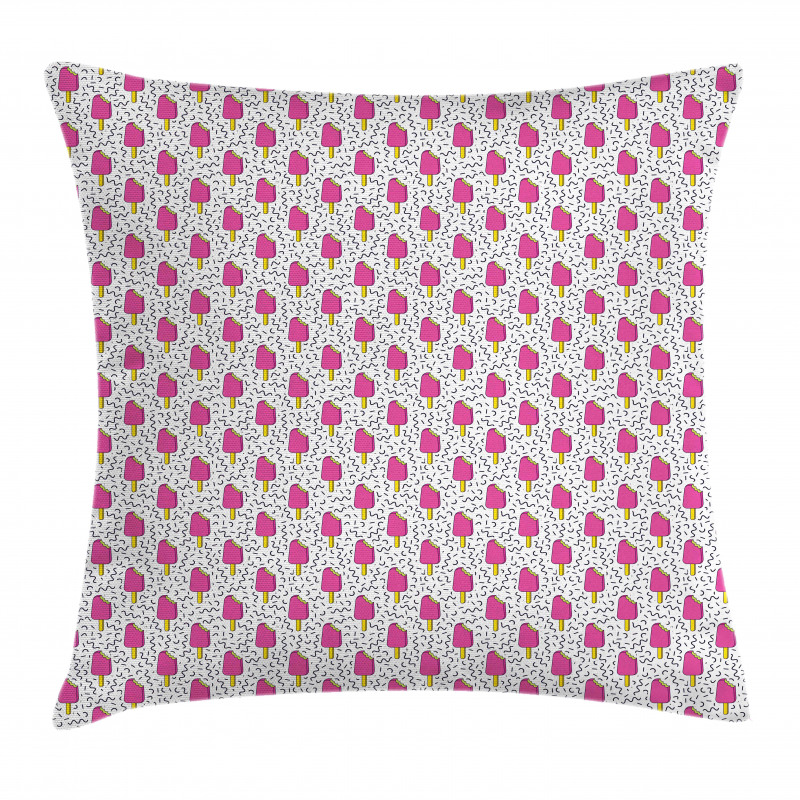 Cheerful Bitten Popsicles Pillow Cover