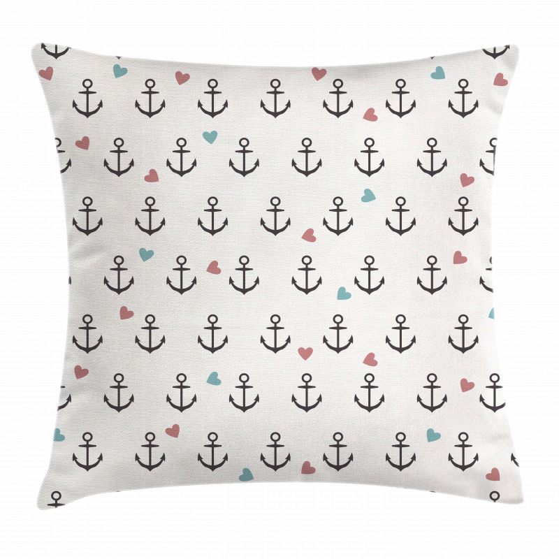 Hearts Sailor Holiday Pillow Cover