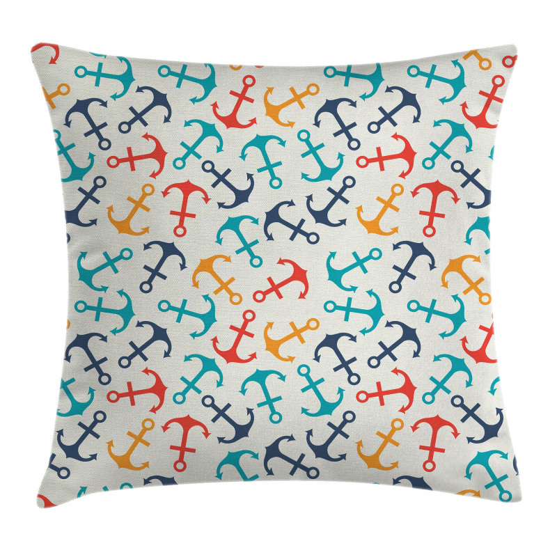 Anchor Shape in Lines Pillow Cover