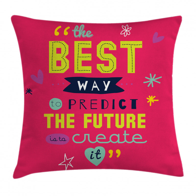 Motivational Typography Pillow Cover