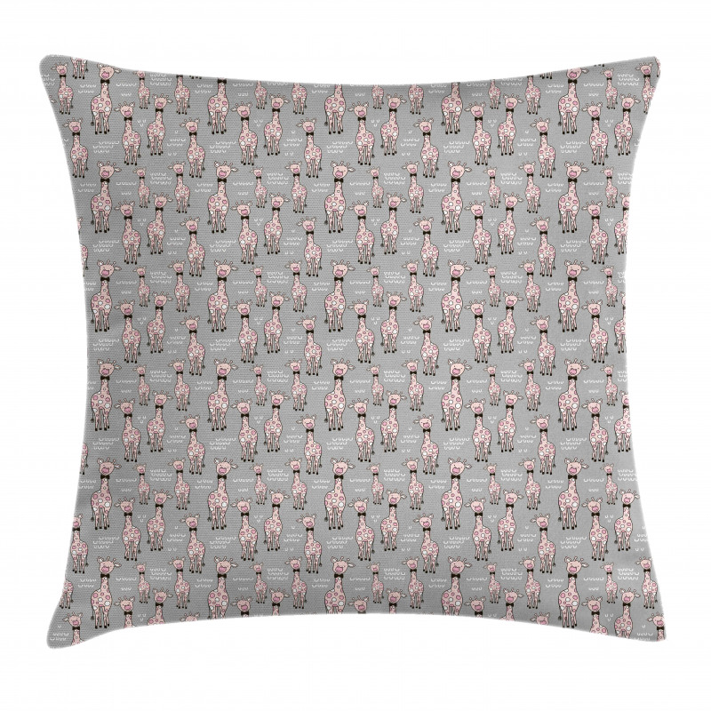 Childish Giraffes in Bowtie Pillow Cover