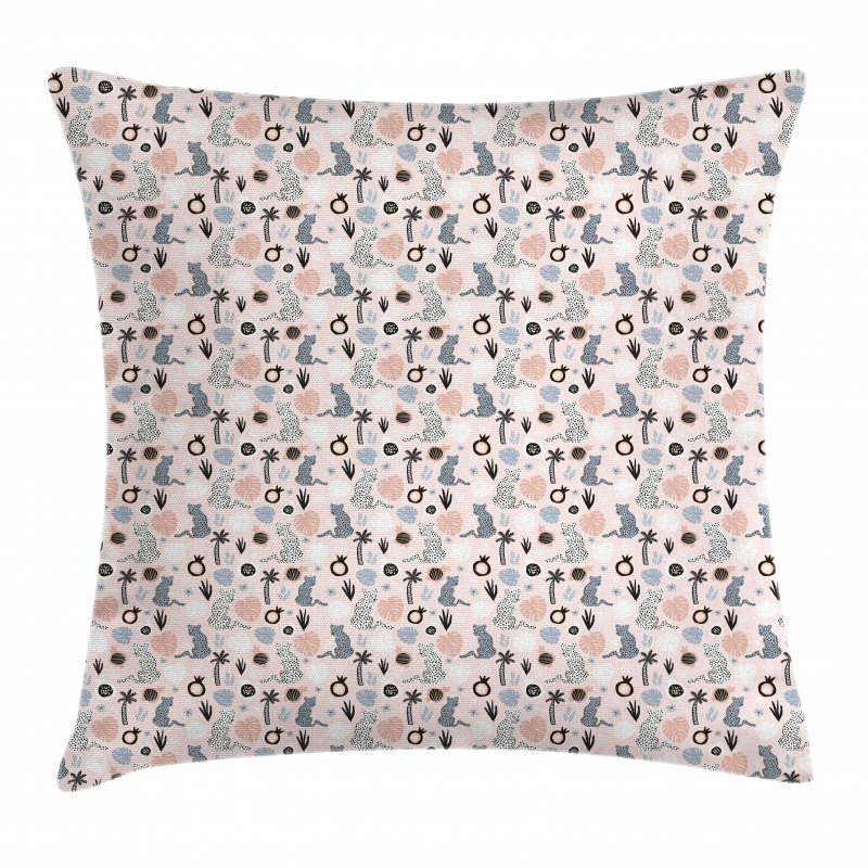 Leopards Pomegranate Palms Pillow Cover