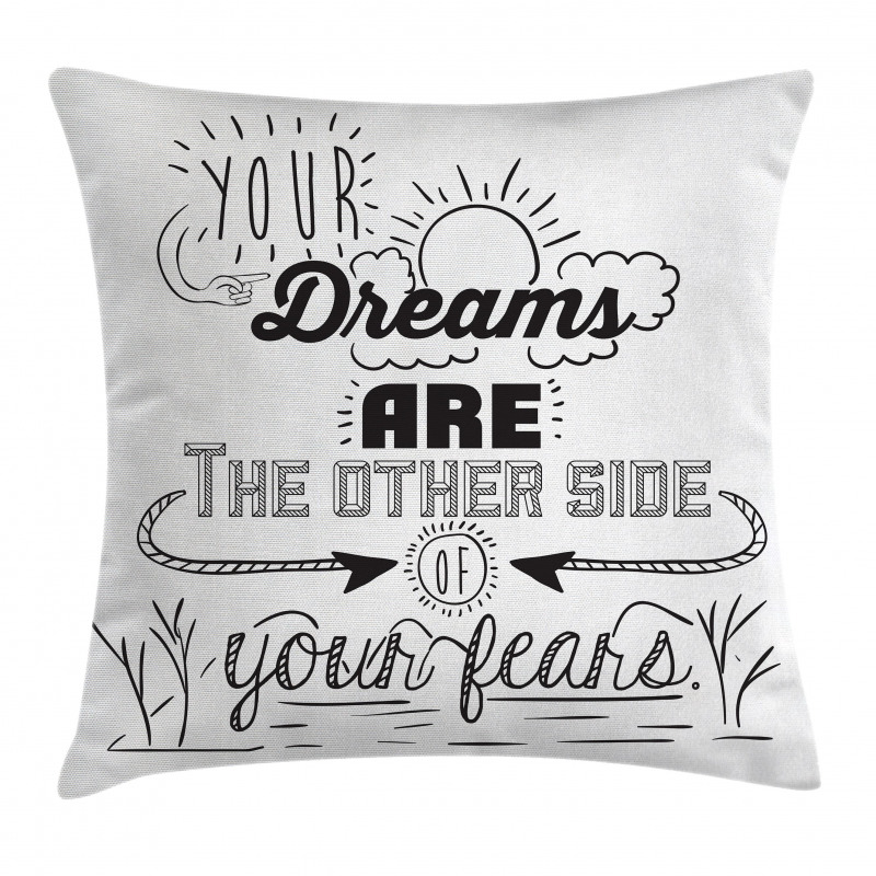 Optimistic Winner Slogan Pillow Cover