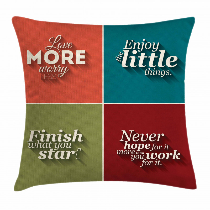 Love More Worry Less Pillow Cover
