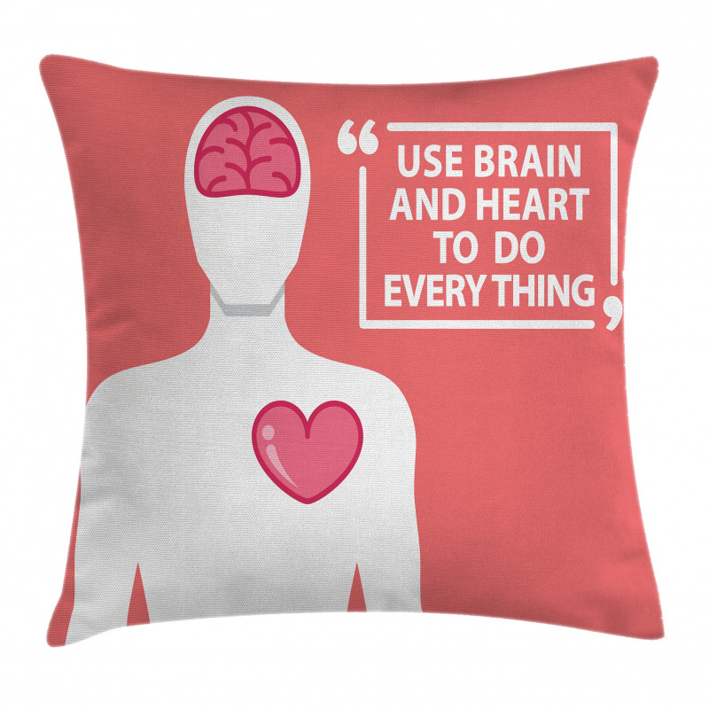 Human with Words Pillow Cover