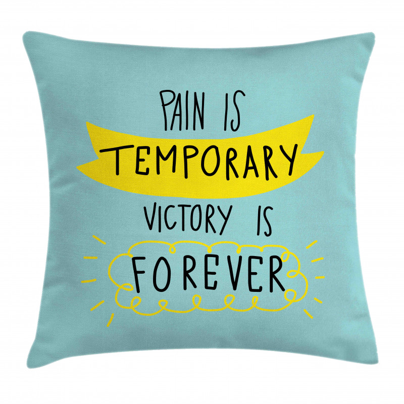 Victory is Forever Text Pillow Cover