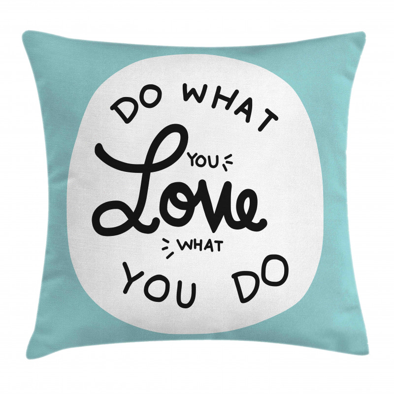 Positive Simple Wording Pillow Cover
