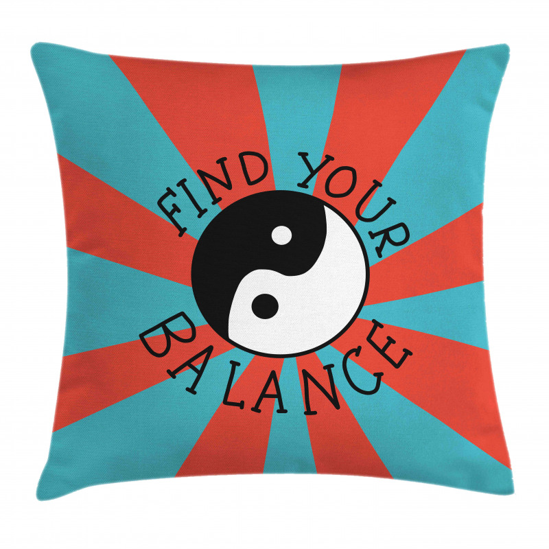 Find Your Balance Text Pillow Cover