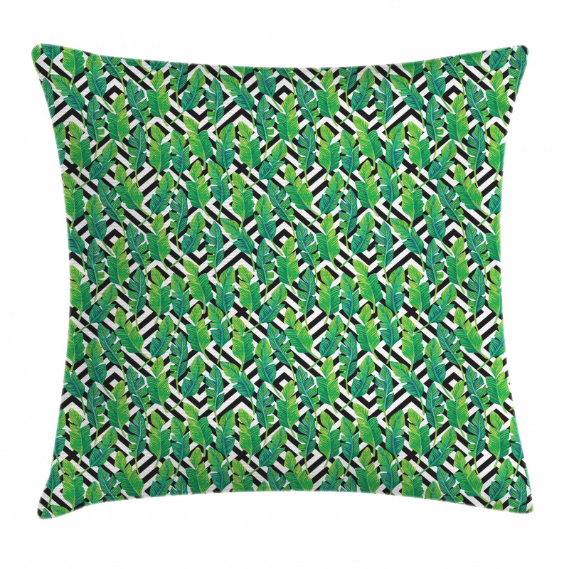 Banana Leaves on Modern Pillow Cover