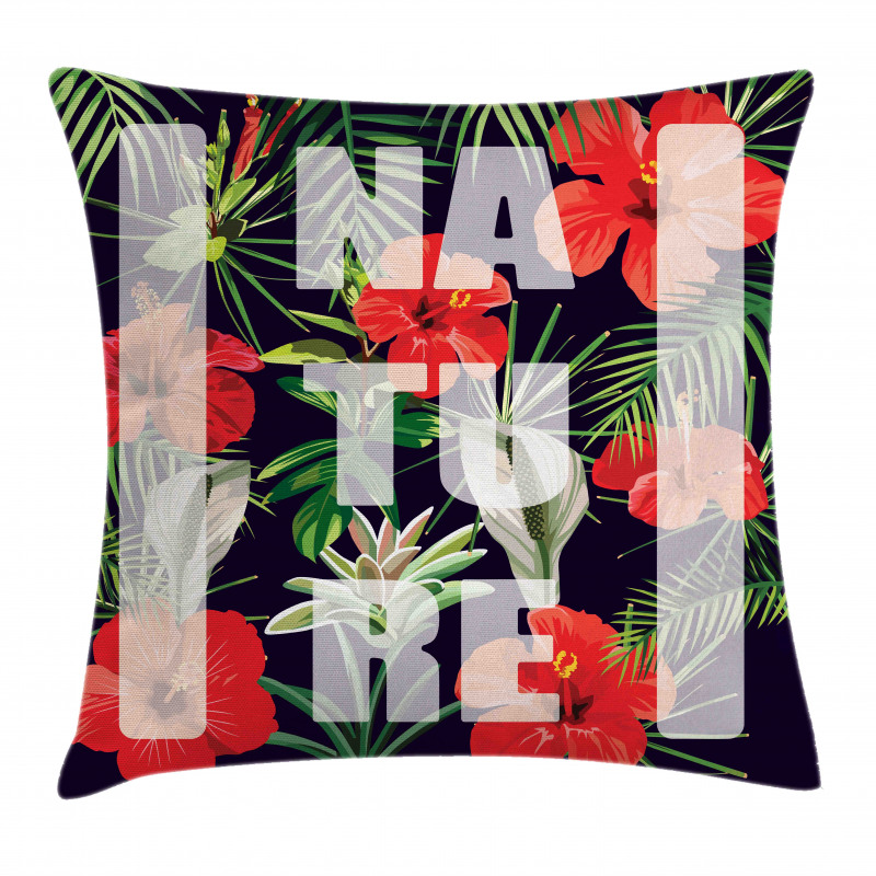 Exotic Fragrance Hibiscus Pillow Cover