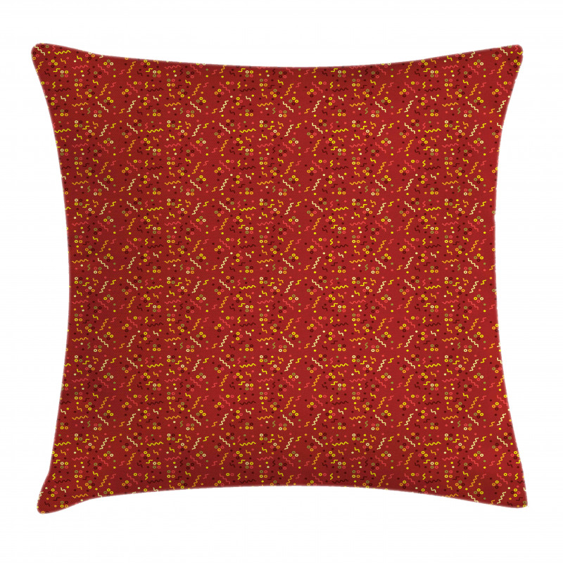 Cheerful Motif Memphis Art Pillow Cover