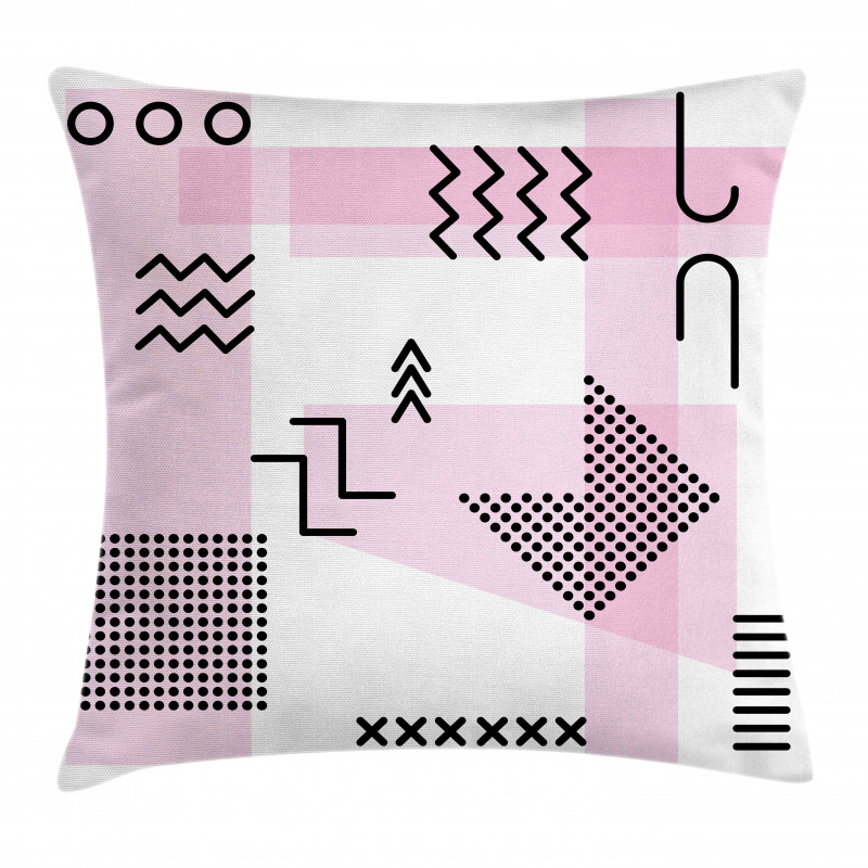 Memphis Retro Doodle Art Pillow Cover