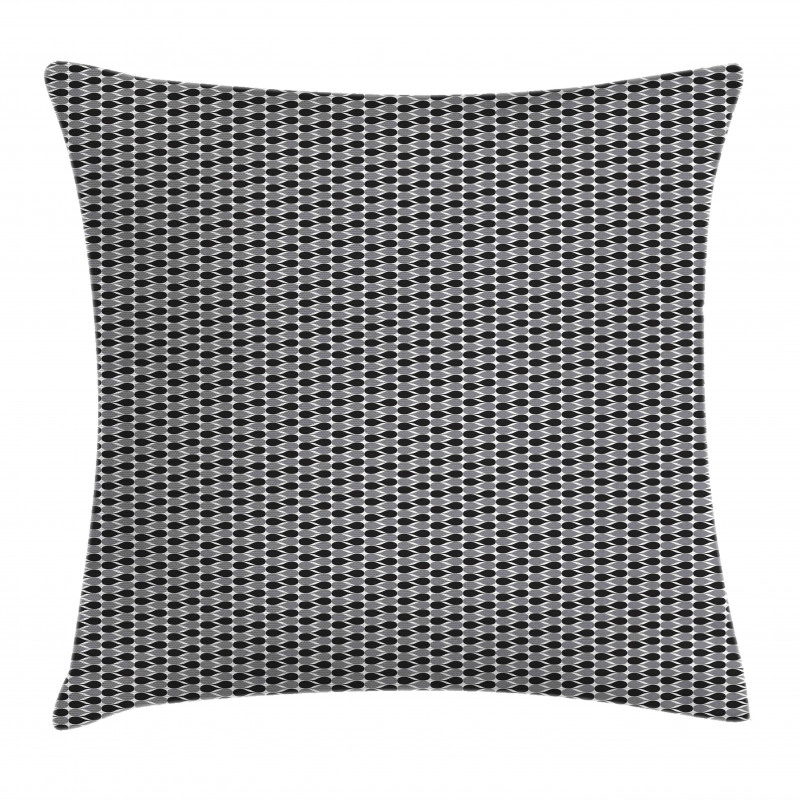 Abstract Classic Wavy Ovals Pillow Cover