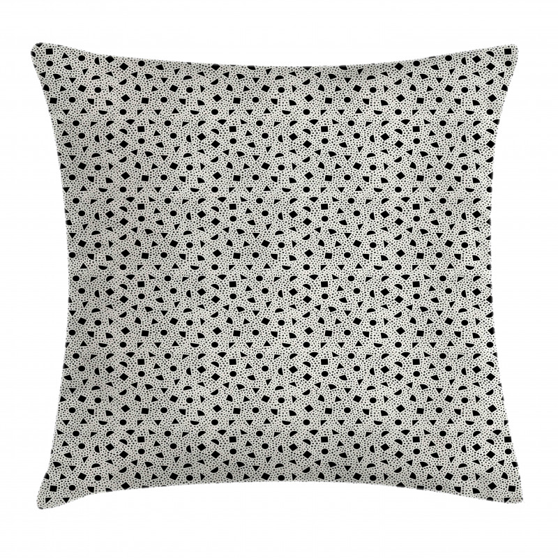 Scattered Geometric Art Pillow Cover