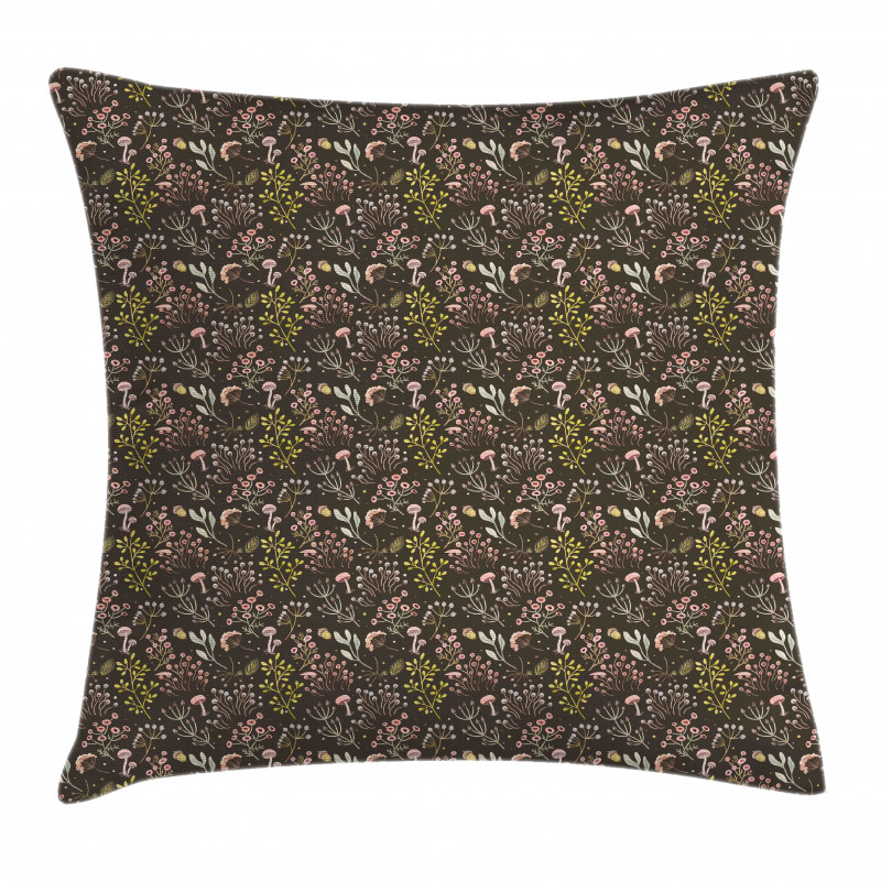 Forest Foliage Blossoming Pillow Cover