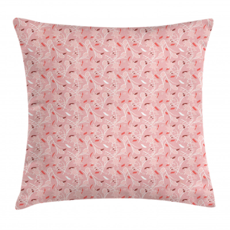 Romantic Rose Brushstrokes Pillow Cover
