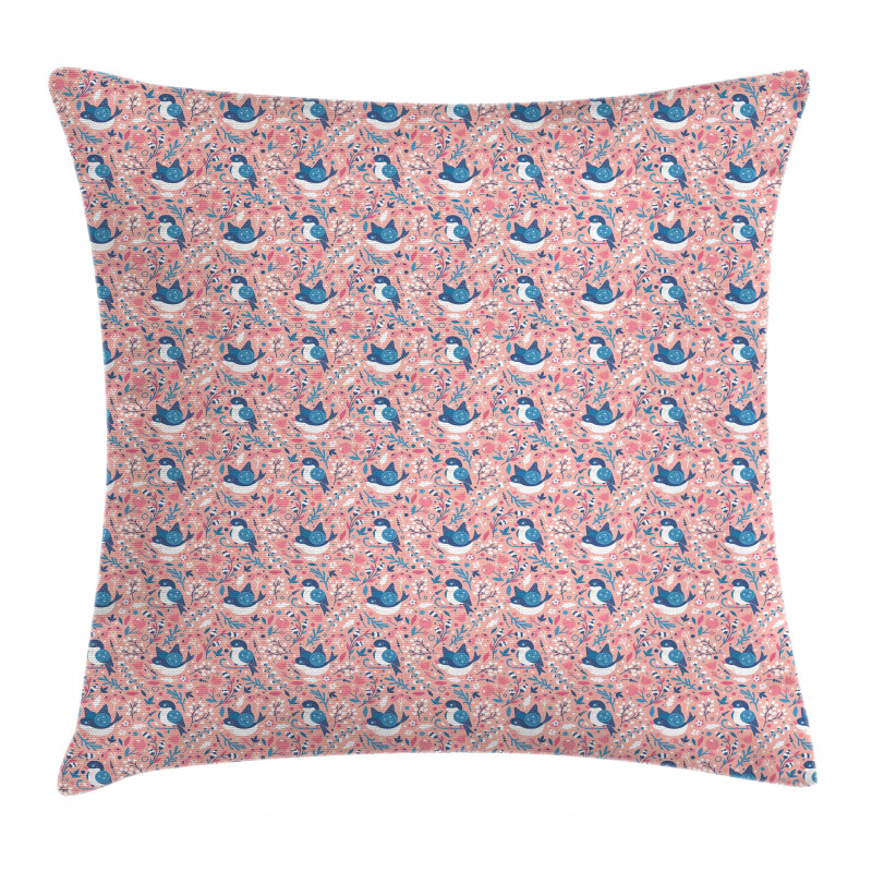 Spring Garden Bird Beauty Pillow Cover