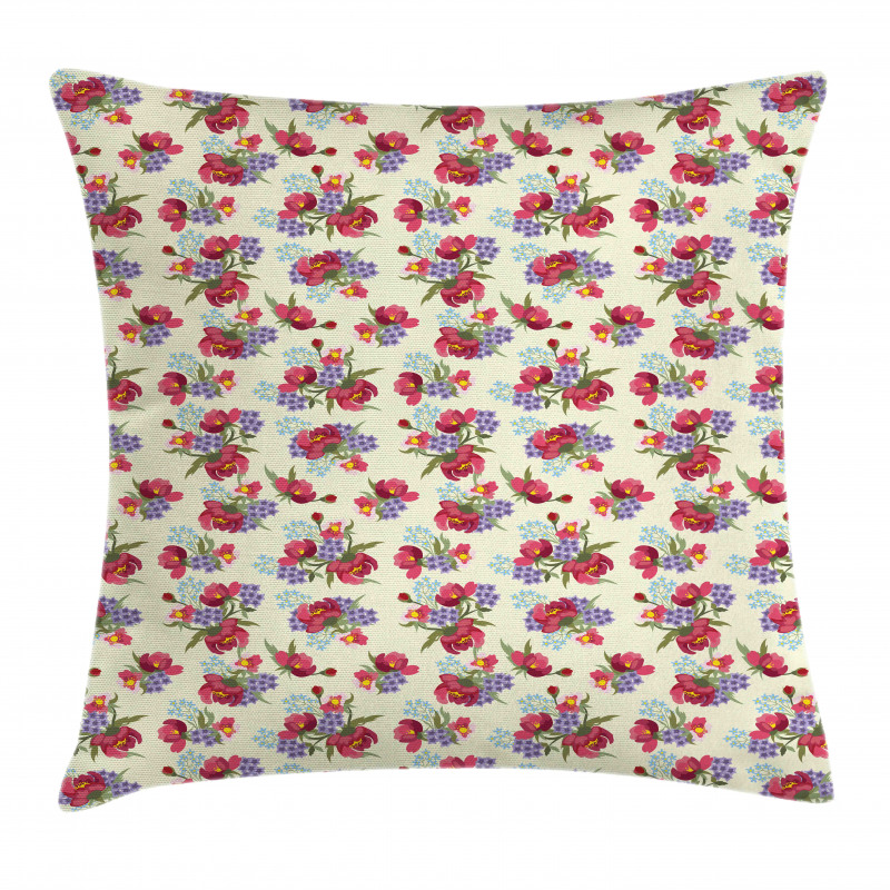 Shabby Garden Blossoms Pillow Cover