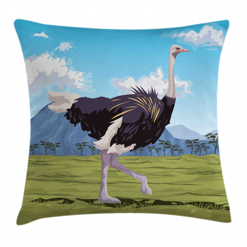 Landscape and Animal Pillow Cover