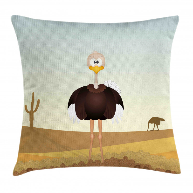 Front Portrait Desert Area Pillow Cover