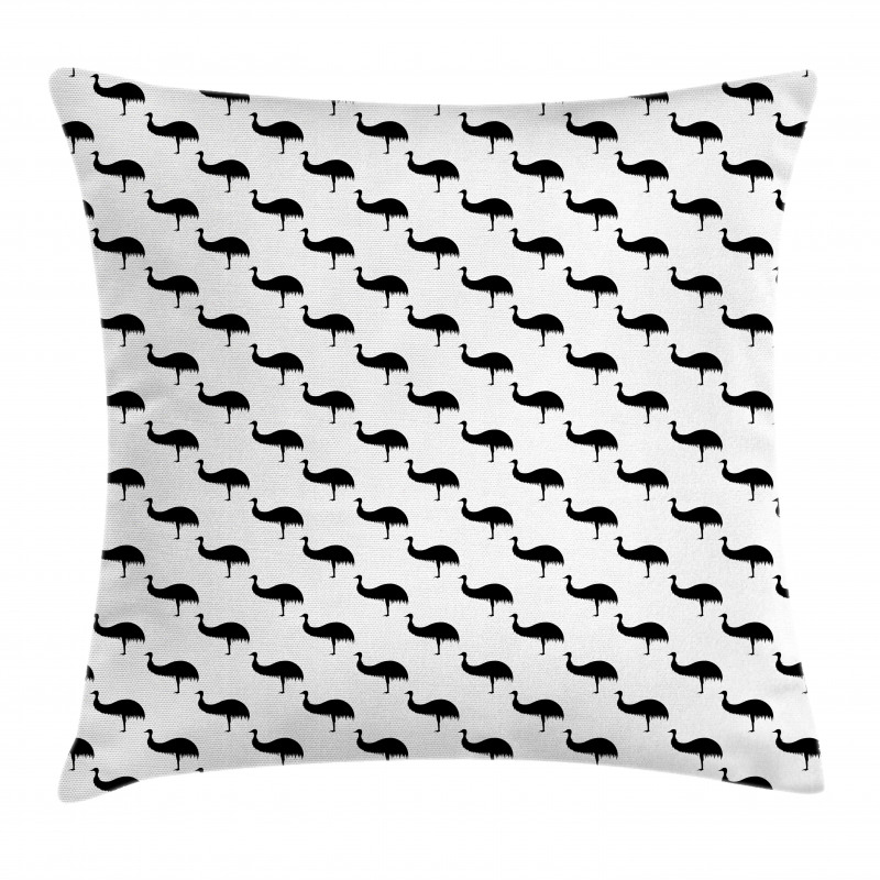 Monotone Animal Silhouettes Pillow Cover