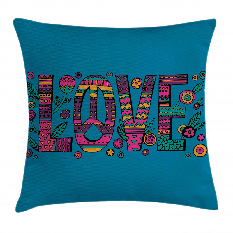 Love Wording in Hip Style Pillow Cover