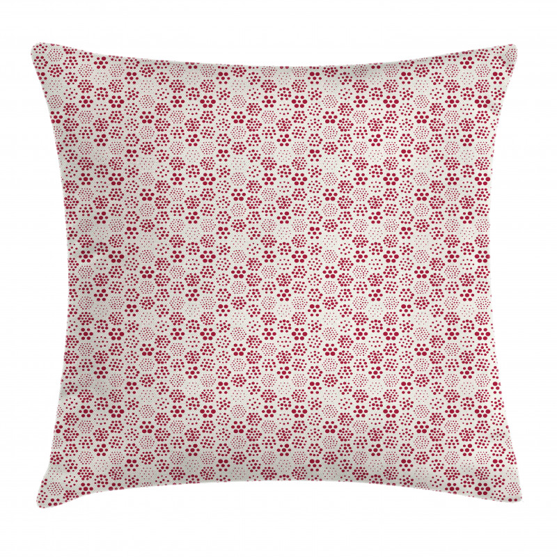 Dotted Hexagon Shapes Pillow Cover