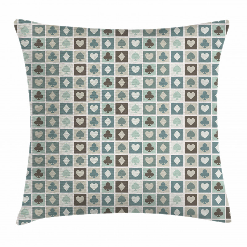 Heart Spades Diamonds Pillow Cover