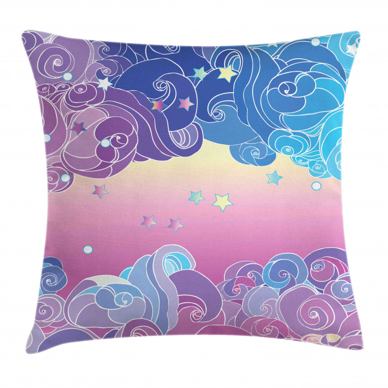 Clouds and Stars Pillow Cover