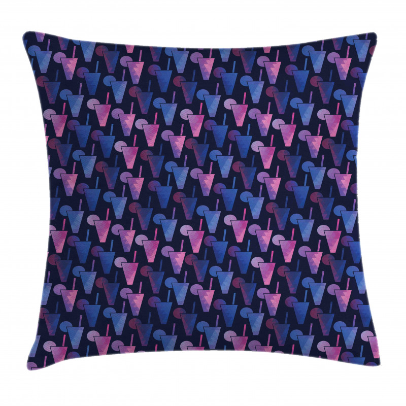 Polygonal Cocktail Art Pillow Cover