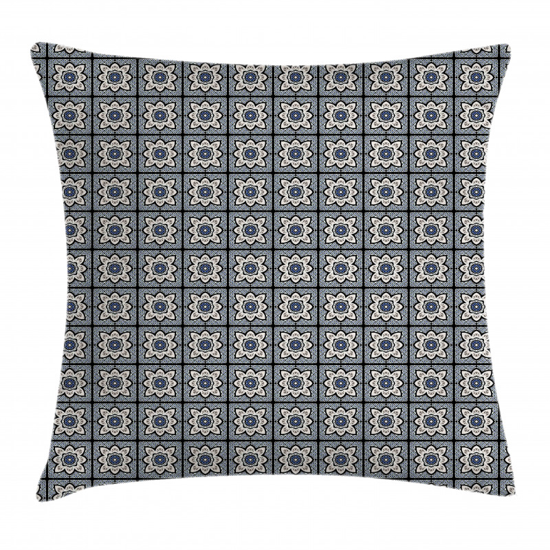 Floral Oriental Damask Pillow Cover