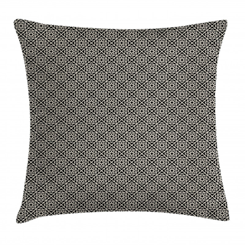 Repeating Floral Geometric Pillow Cover