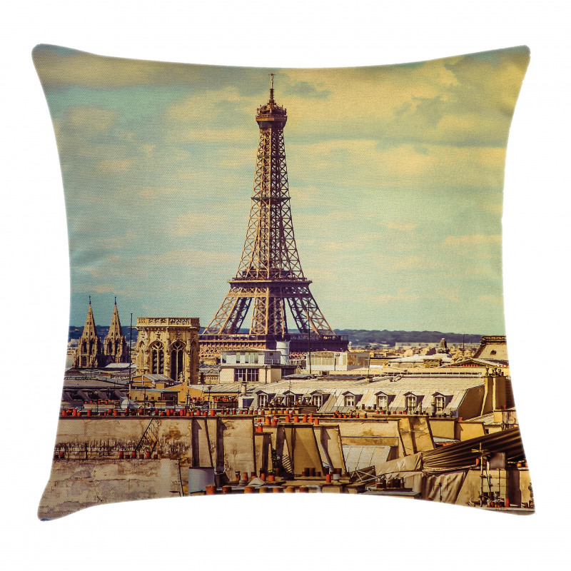 Paris Cityscape Pillow Cover