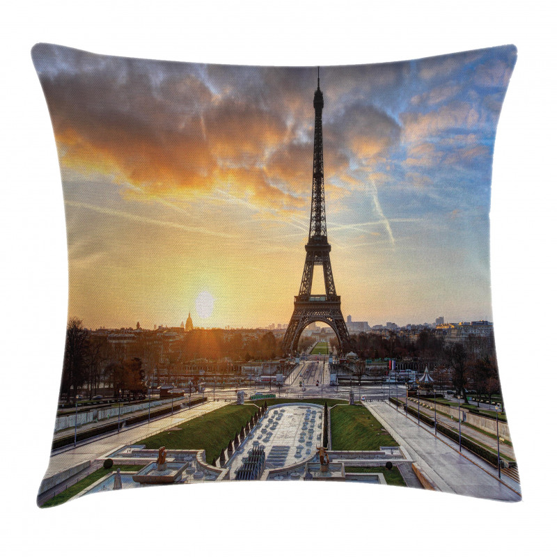 Scenic View Paris Pillow Cover