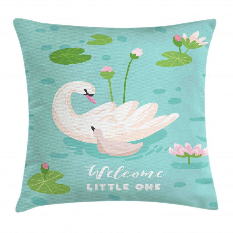 Baby Swan Welcoming Pillow Cover