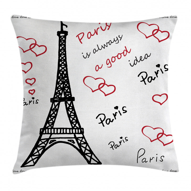 Eiffel Tower Paris Pillow Cover