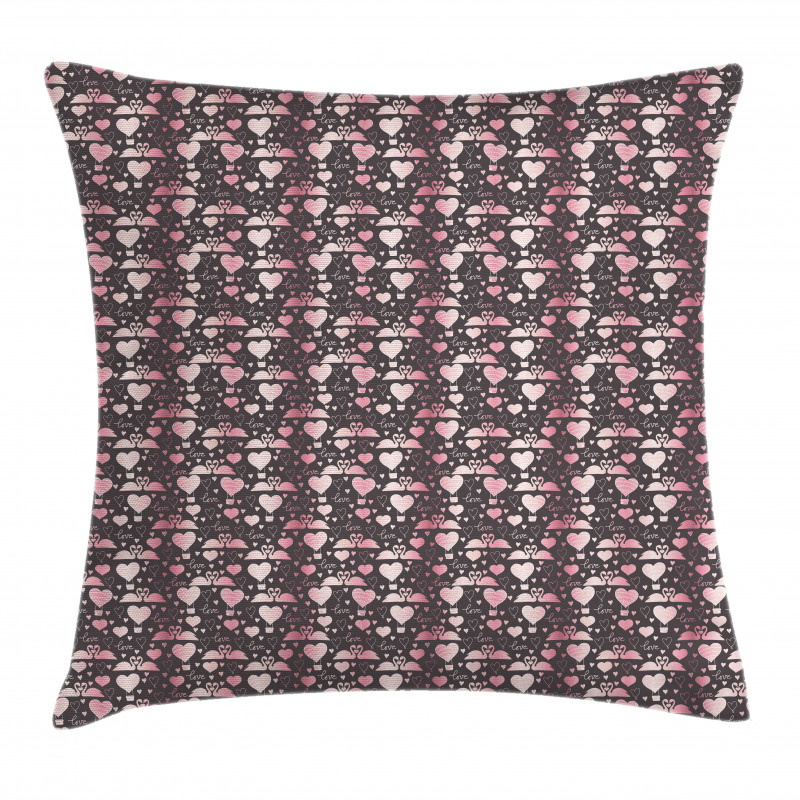 Love Swans Hearts Pillow Cover