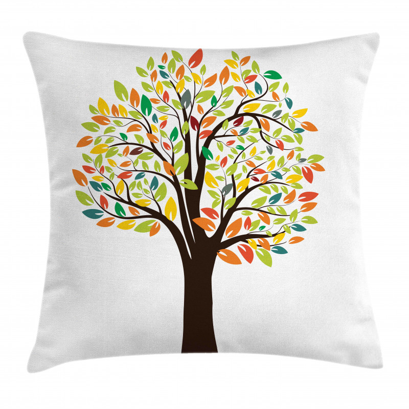 Autumnal Leaves Forest Flora Pillow Cover