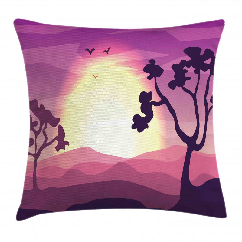 Gradient Landscape Pillow Cover