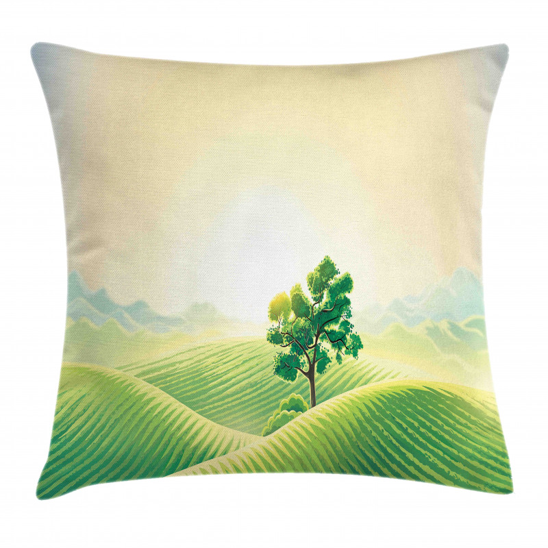 Sunrise on Rural Valley Pillow Cover