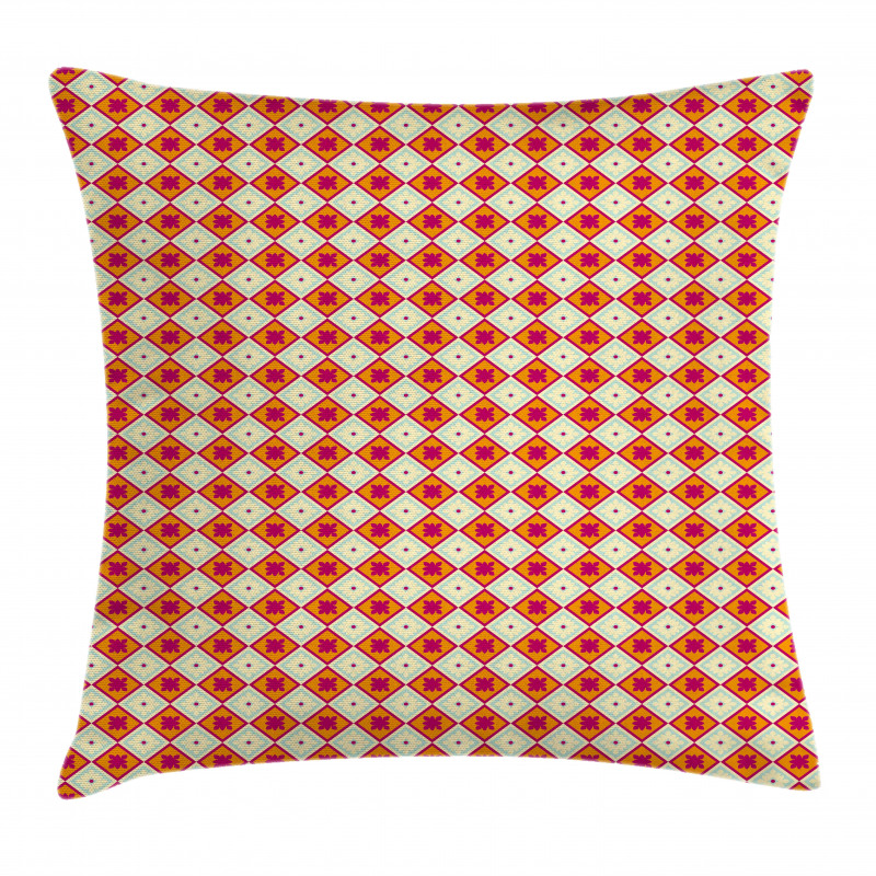 Flower Inspired Squares Pillow Cover