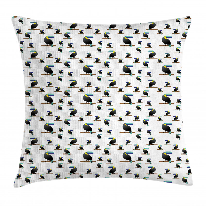 Tropical Toucan Bird Art Pillow Cover