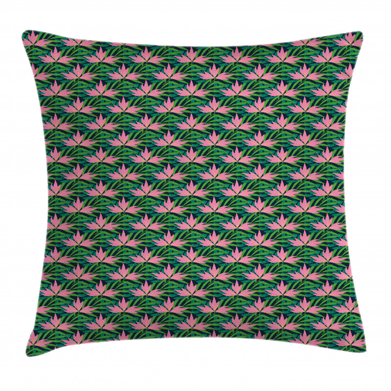 Tropical Monstera Flowers Pillow Cover