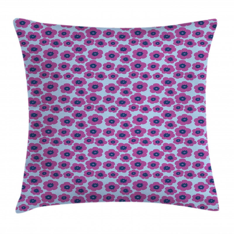 Hand Drawn Pink Poppies Pillow Cover