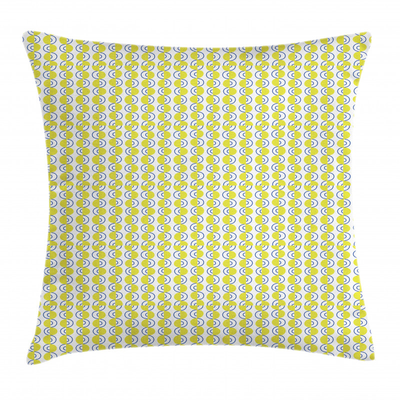 Abstract Lines Semicircles Pillow Cover